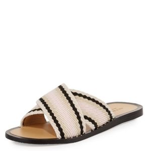 Rag & Bone Keaton Crisscross Flat Slide Sandal Size 38